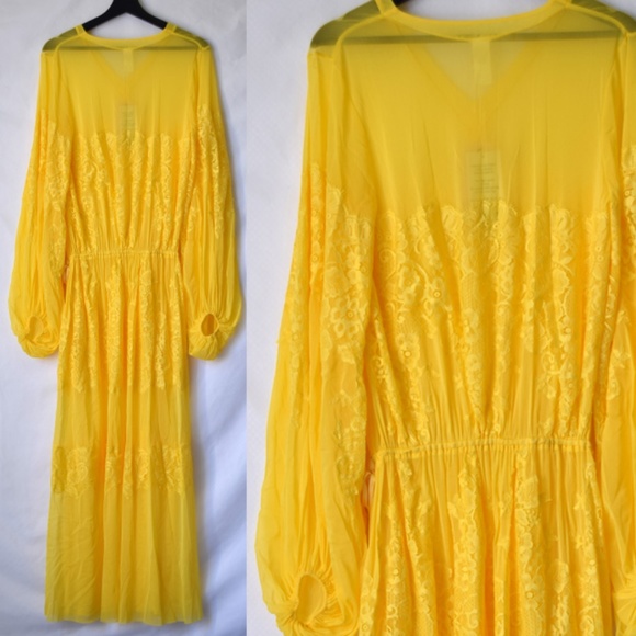 NWT Hot As Hell HAH Long Sheer Lace Mesh Dress - Picture 5 of 8